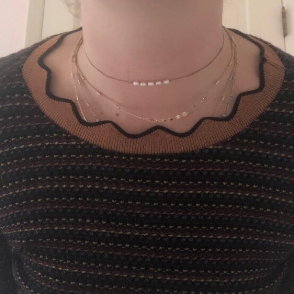 Multi-colored Mock Neck Sweater - Picture 2 of 4